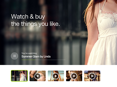 Watch & Buy app landing startup ui ux video website