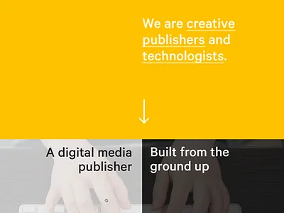 Feature Grid arrow block calibre grid yellow