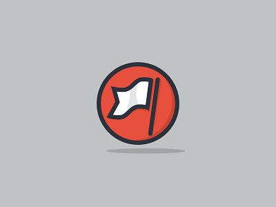 Fly High flag icon illustration
