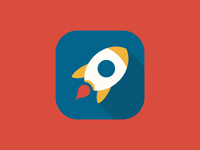 Rocket android flat icon ios rocket