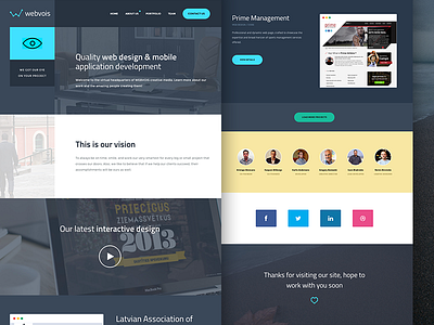 New Webvois design flat modern portfolio simple web web design website