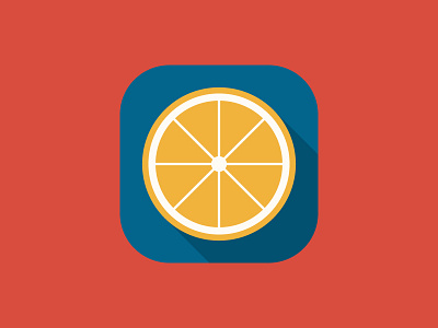 Lemon Icon flat happy hour icon ios lemon long shadow