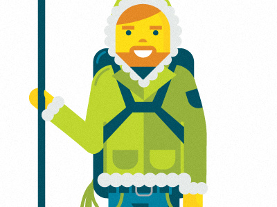 Mountaineer flat illustration mountaineer vector