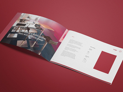 Styleguide branding branding book corporate identity logo perspectief red styleguide white