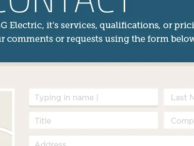 Simple form contact fields form