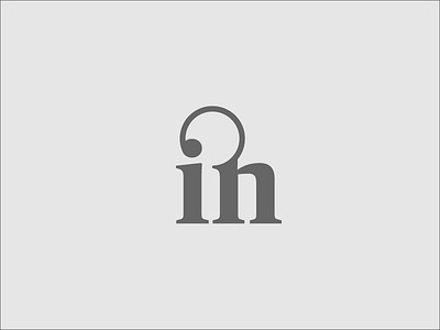 "in" Ligature custom ligature logo logotype serif typography