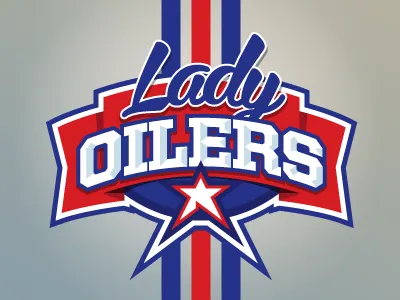 Ladyoilers football lady logo oilers vector