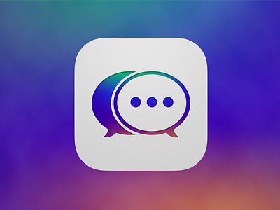 iOS Icon bubble chat icon ios irc message rainbow speech talk text