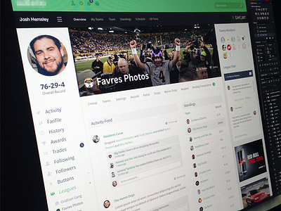 League Home app design fantasy fantasy football focus lab football ui user interface