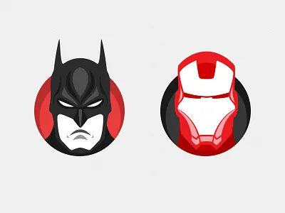 True Love batman flat icon ironman love