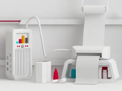 refill printer cinema 4d low poly