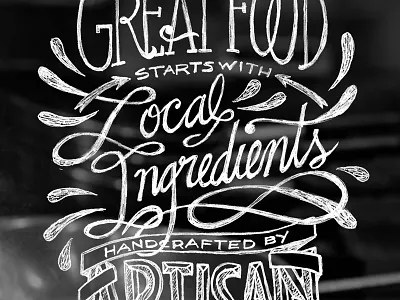 San Marco Dining District Detail 1 ad chalkboard jacksonville lettering