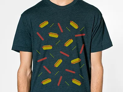 Wassup dog? design hot dog hotdog pattern t shirt wiener