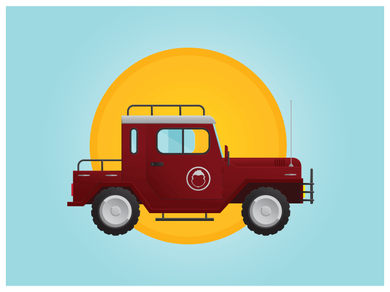 FJ40 fj illustration truck vector