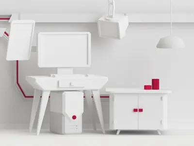 composition 3d c4d cinema 4d low poly render