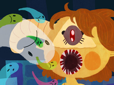 Demon Girl cartoon children cute demon illustration