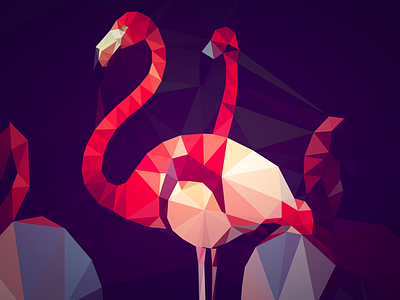 Triangular Flamingo animal flamingo flamingos geometry triangle triangles