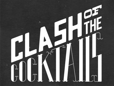 Clash of the Cocktails cocktail firstpost handdrawn lettering letters type typography