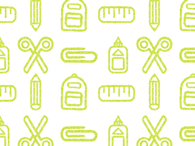 Back to School illustration pattern school supplies tools