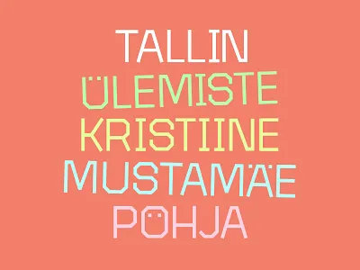 Estonia custom estonia europe font lettering tallin type typography