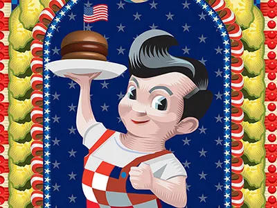 All American Boy adobe illustrator american big boy boy pickles qcassetti vector