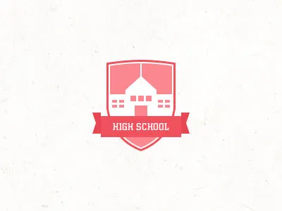 Badge Design badge design graphic icon pink red ribbon school shield