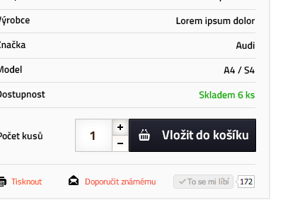 Tuning Store car carbon clean e commerce modern online store shop tuning visualcreative.cz webdesign