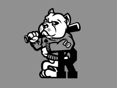 Death Crew U crew death grey mascot pit pit bull streetwear