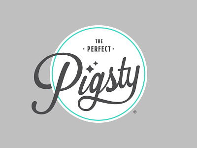 The Perfect Pigsty identity logo perfect pigsty seal typography