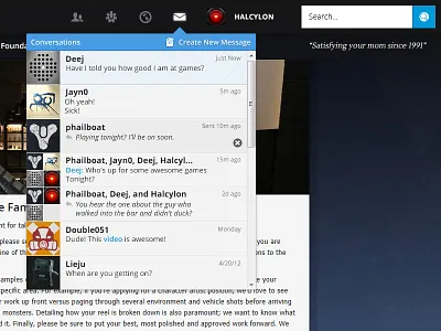 Messages messages ui