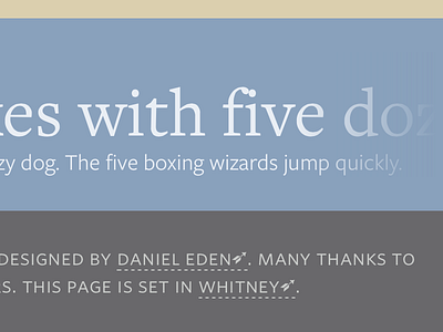 The five boxing wizards jump quickly freight sans freight text typography whitney