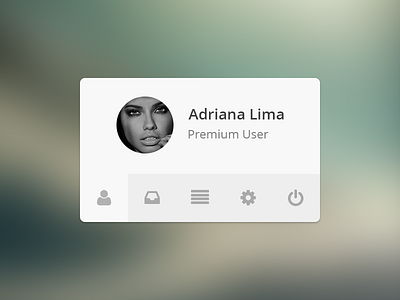 User Panel black flat minimalistic panel settings user white