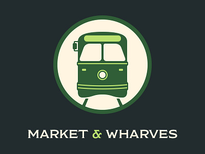 Ⓕ Market & Wharves f francisco line market san streetcar trolley wharves