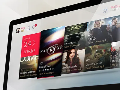 Movie UI china list movie rex tv ui win8
