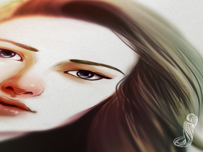 Flora wip 01 drawing face girl illustration paint tool sai sai watercolor