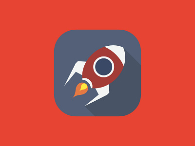 Rocket android flat icon ios rocket