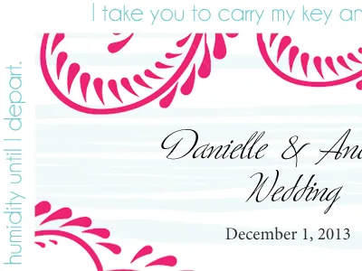 Welcome Kit card label wedding