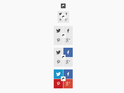 Share Button button pop out share