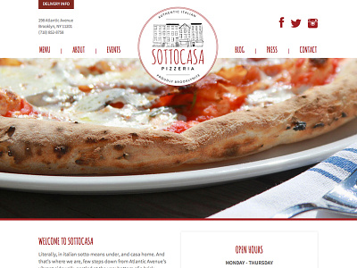 Sottocasa Website branding brooklyn food logo pizza restaurant web website