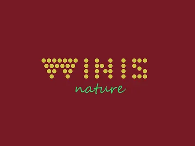 Winis Nature Drink design grape grapes logo nature vino winis winis nature