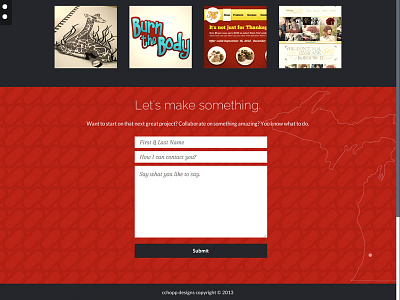 Personal portfolio sneak peak contact form form michigan portfolio ui ux web design website