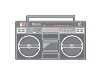 Boombox beats boom box boom box boombox flat ghetto ghetto blaster knobs lasonic music retro speakers