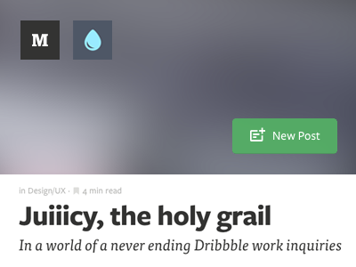 Juiiicy Medium Article article dribbble juiiicy medium post