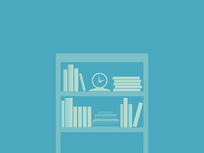 bookcase bookcase books gradients illustration reading vector