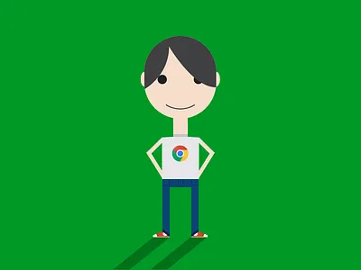 Chrome Guy cartoon chrome flat google illustration simple