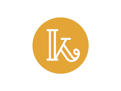 K circle k letter typography