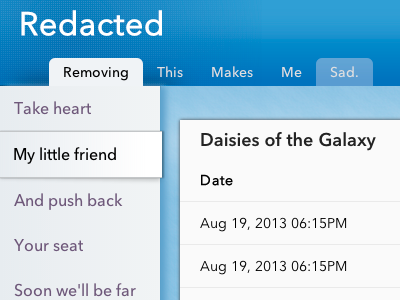 Web UI for [redacted], part 2 shadow vertical nav