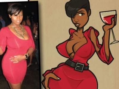 Lady in Red cartoon character design curvy illustration vector vector art voluptuous woman