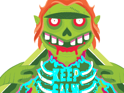 hug a zombie green halloween illustration luquin san diego sd tijuana vector zombie