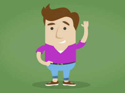 Hello! character characters guy illustration person pink